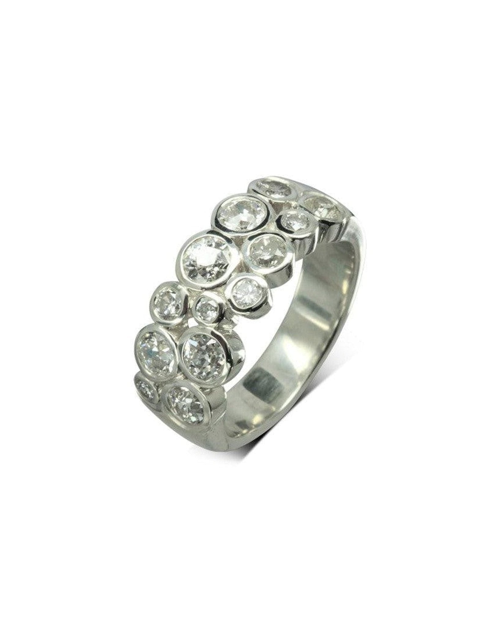 Water Bubbles Diamond Platinum Eternity Ring Ring Pruden and Smith
