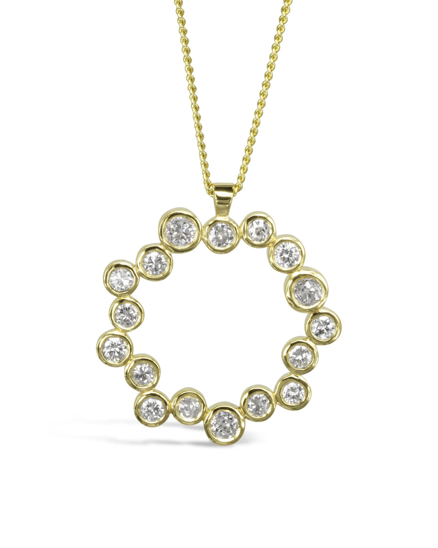 Unusual Water Bubbles Diamond Ring Pendant Pruden and Smith