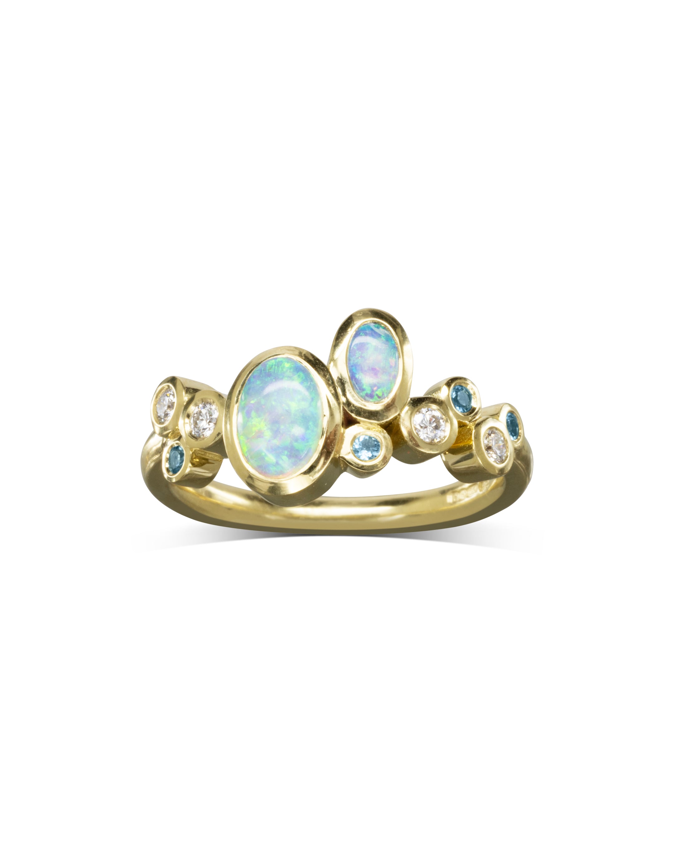 Unusual Water Bubbles Offset Opal Ring Ring Pruden and Smith