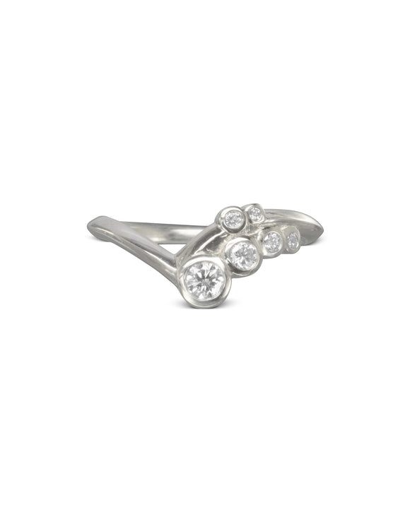 Bubbles Wishbone Diamond Ring Pruden and Smith
