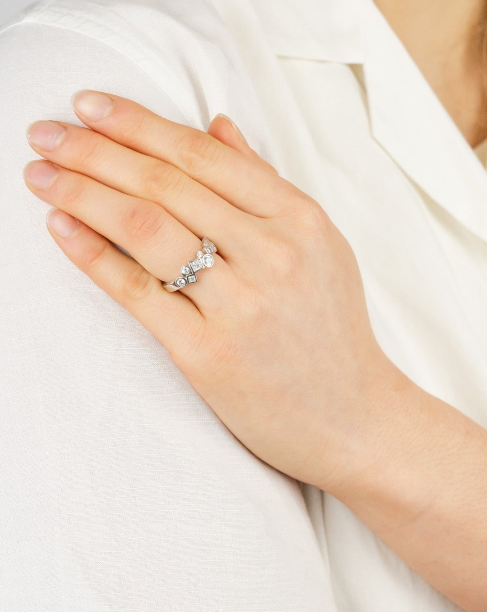 Water Bubbles Rocky Diamond Ring (Large) Ring Pruden and Smith