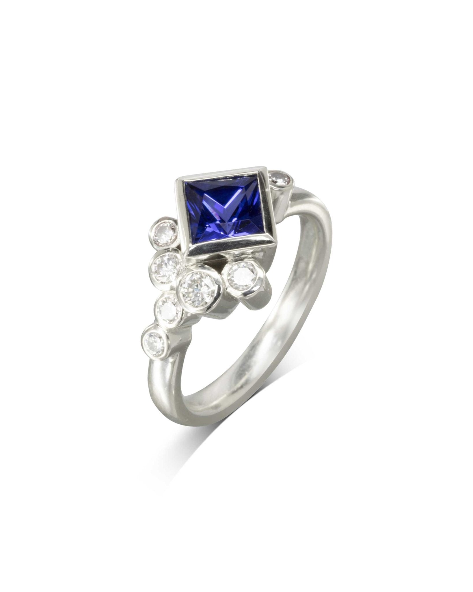 Water Bubbles Tanzanite and Diamond Ring Ring Pruden and Smith