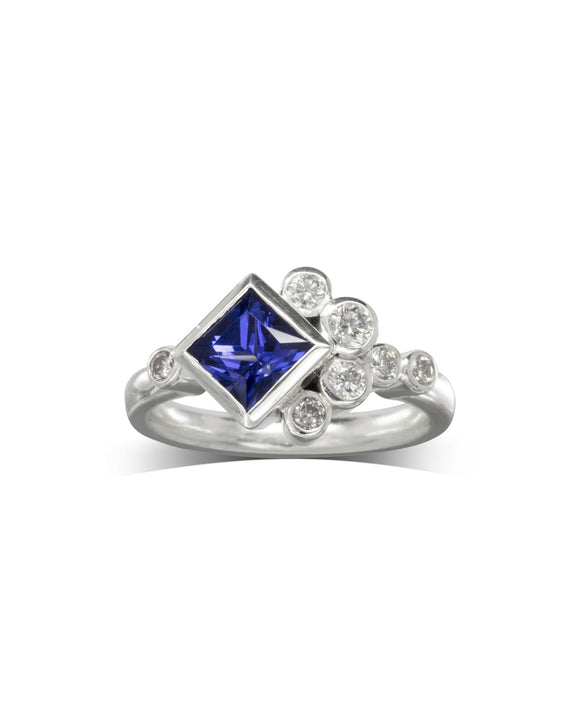 Water Bubbles Tanzanite and Diamond Ring Ring Pruden and Smith