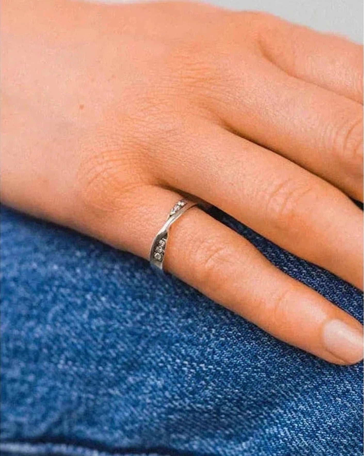 Wedding Ring with Twist Gold and Diamond Ring Pruden and Smith