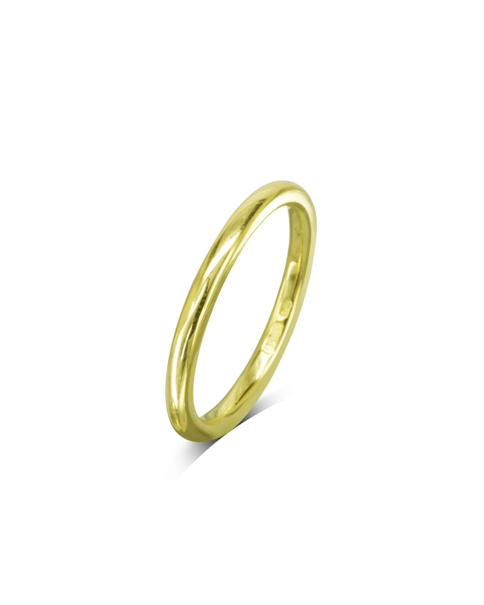 Women's Classic Low Court Wedding Ring (2-4mm) Ring Pruden and Smith 2mm 9ct Yellow Gold