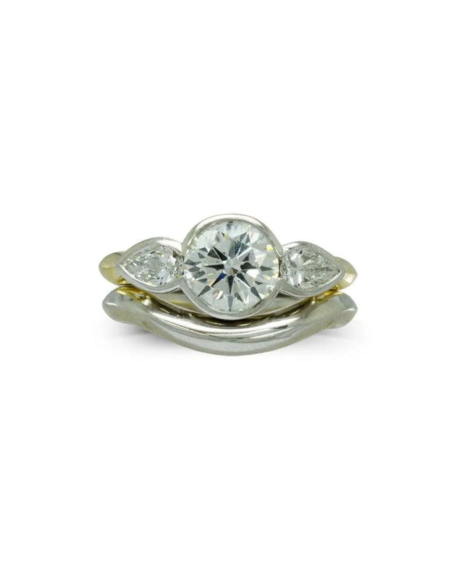 Platinum Trillion Shape Wedding Band Pruden and Smith