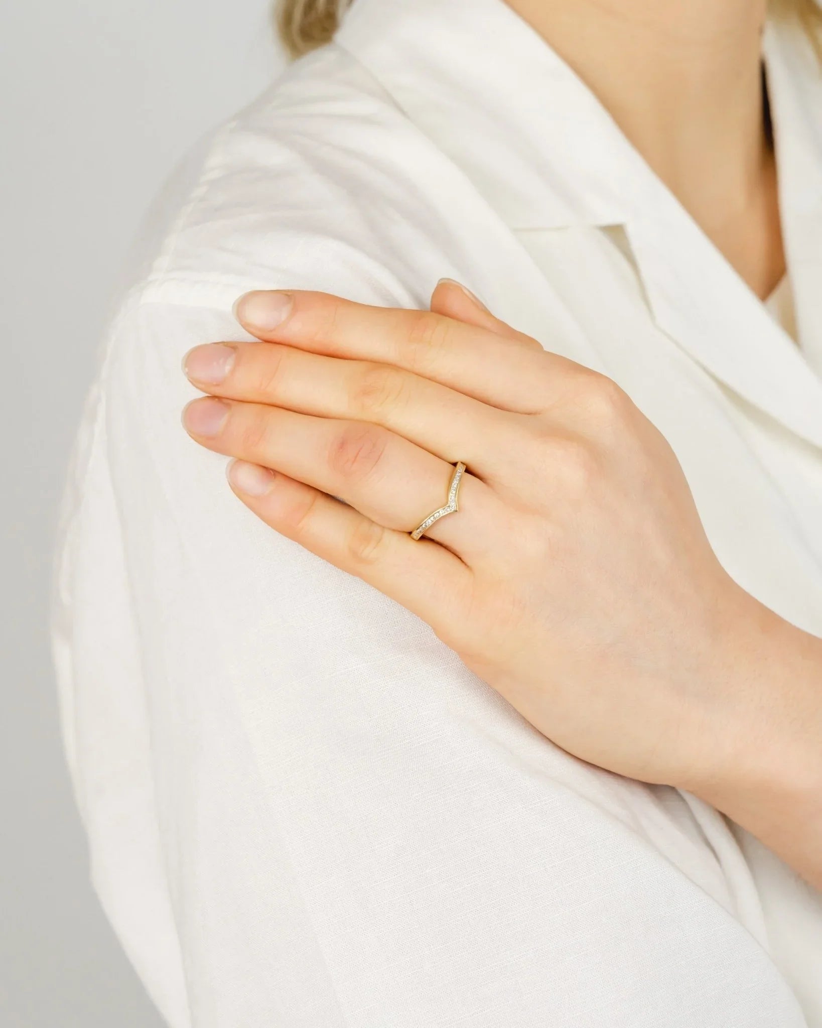 Platinum and Diamond Shaped Ring Ring Pruden and Smith