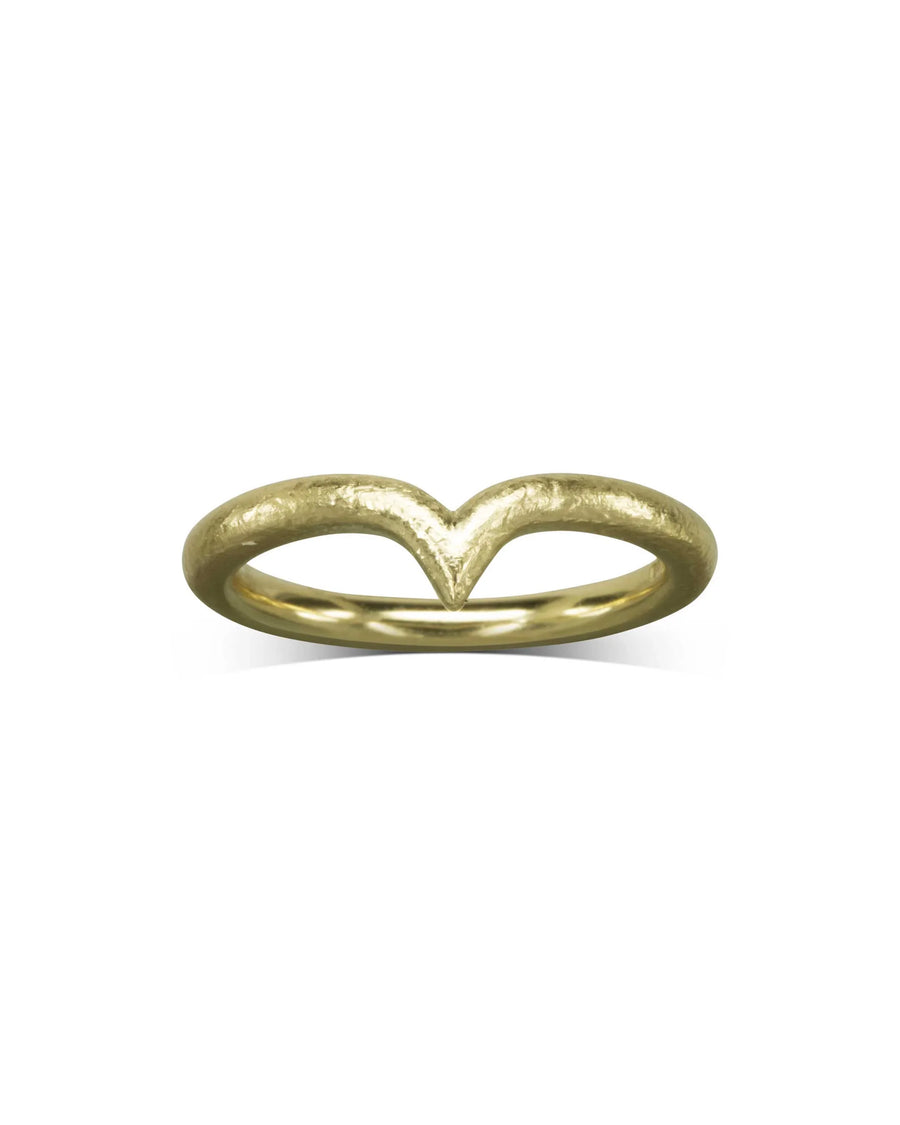 Rough Hammered Women's Wishbone Shaped Wedding Ring Pruden and Smith