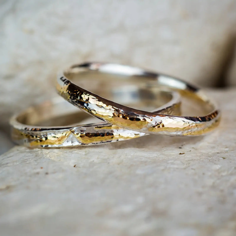 Gold and silver bangle