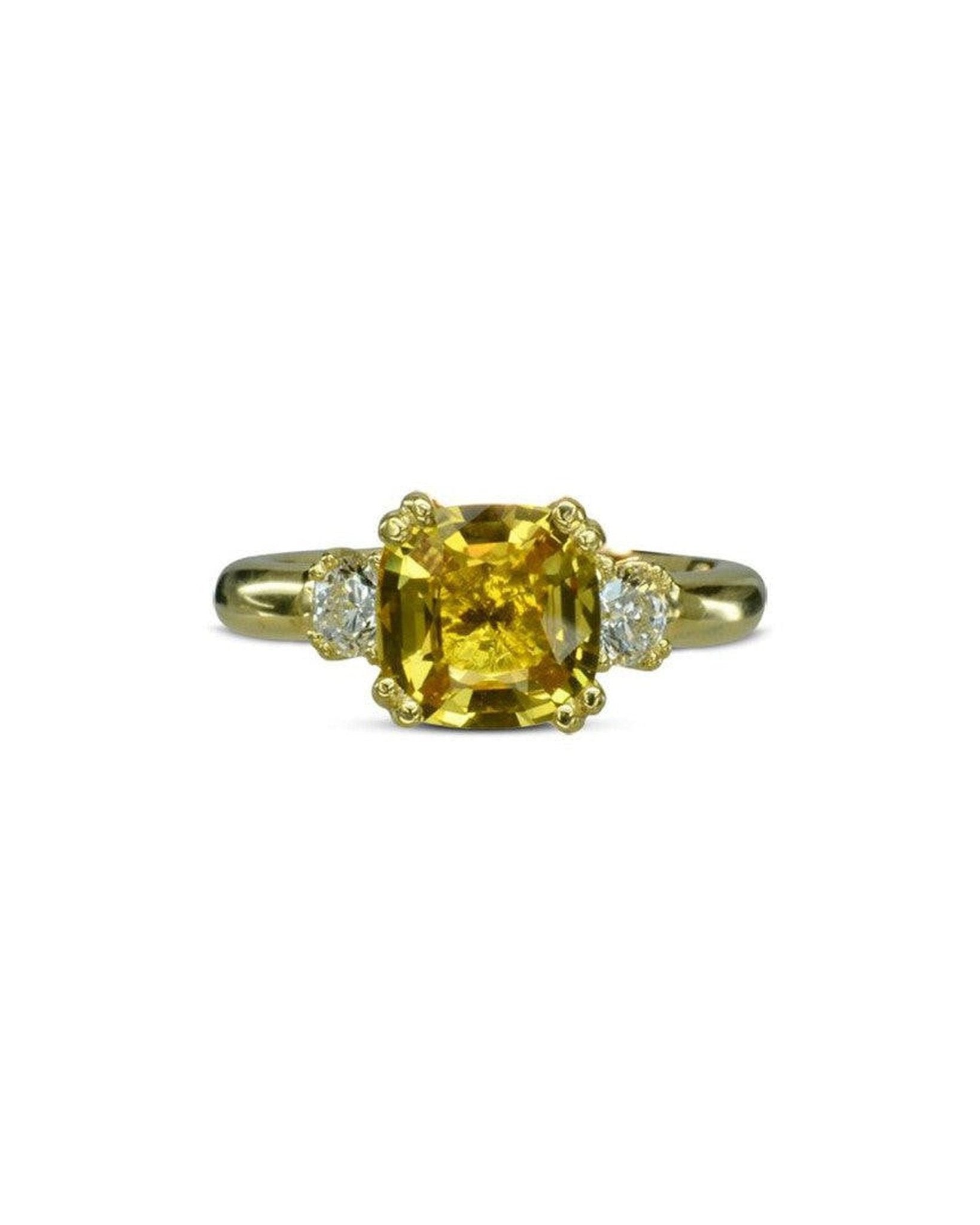 Yellow Sapphire Engagement Ring Ring Pruden and Smith