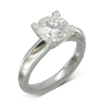 Claw Set Round Brilliant Diamond Engagement Ring (2.5ct) Ring Pruden and Smith   
