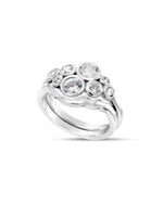 Water Bubbles Diamond Platinum Cluster Ring (Fitted Band Optional) Ring Pruden and Smith Platinum  