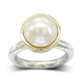 Giant Pearl Stacking Rings Ring Pruden and Smith   