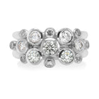 Platinum Diamond Cluster Stacking Rings Ring Pruden and Smith Platinum  