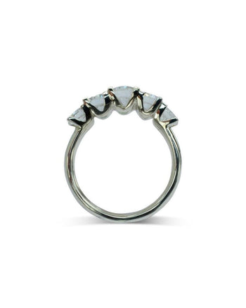 Four Claw Five Diamond Half Eternity Ring Ring Pruden and Smith   