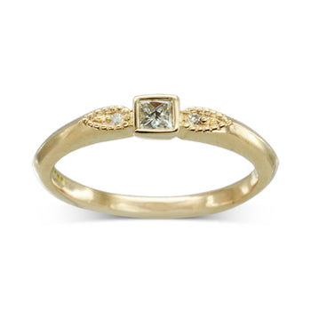 Vintage Dainty Diamond Ring Ring Pruden and Smith 18ct Yellow Gold  