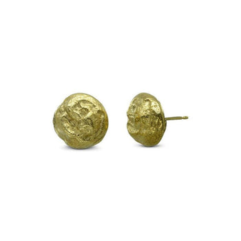 Nugget Yellow Gold Stud Earrings (Large) Earring Pruden and Smith Default Title  