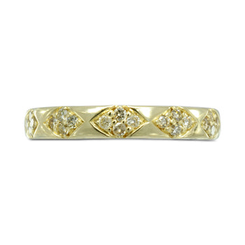Vintage Look Diamond Pattern Eternity Ring Ring Pruden and Smith   