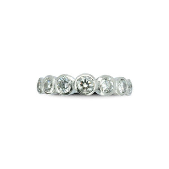 Water Bubbles Diamond Half Eternity Ring Ring Pruden and Smith   