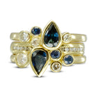 18ct Yellow Gold Sapphire Stacking Ring Ring Pruden and Smith   