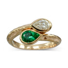 Moi et Toi Gold Emerald and Diamond Ring Ring Pruden and Smith   