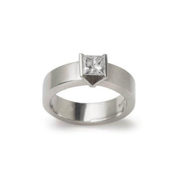 1ct Princess Cut Diamond Platinum Ring Ring Pruden and Smith   