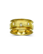 Spinning Yellow Gold Baguette Cut Diamond Eternity Ring Ring Pruden and Smith Default Title  