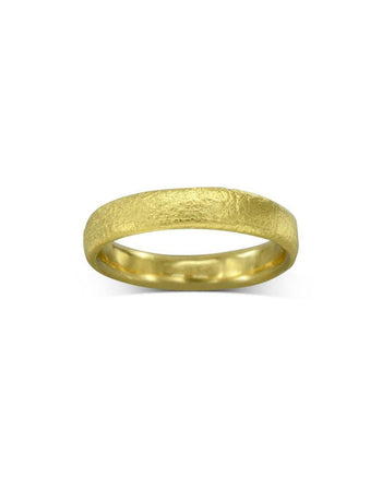 Textured Court Yellow Gold Wedding Band Ring Pruden and Smith   