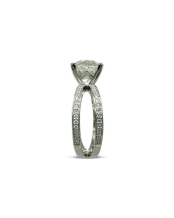 Bespoke Cushion Crossover 2ct Diamond Ring Ring Pruden and Smith   