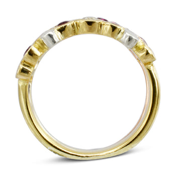 Ruby Three Colour Gold Stacking Rings Ring Pruden and Smith   