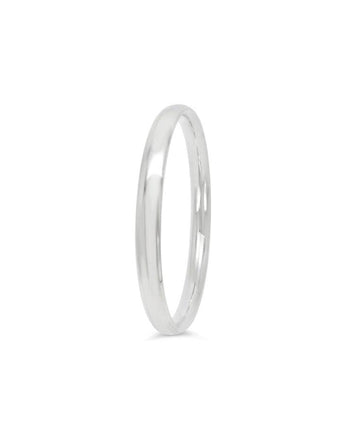 Oval Solid Silver Bangle (8mm) Bangle Pruden and Smith   