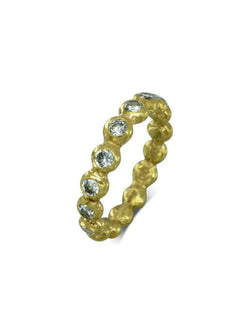 Nugget Yellow Gold Diamond Eternity Ring (4mm) Ring Pruden and Smith   