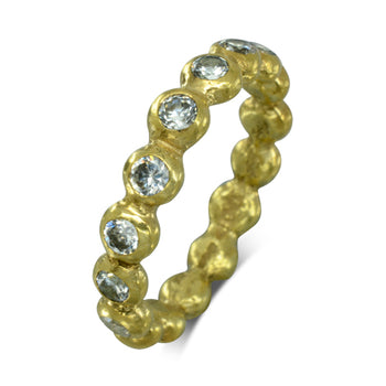 Nugget Yellow Gold Diamond Eternity Ring (4mm) Ring Pruden and Smith   