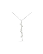 Beaded Pearl Silver Tassel Necklace Necklace Pruden and Smith   