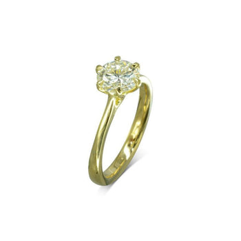 Talon Claw Diamond Engagement Ring Ring Pruden and Smith 18ct Yellow Gold  
