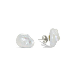 Keshi Pearl Stud Earrings Earstuds Pruden and Smith   