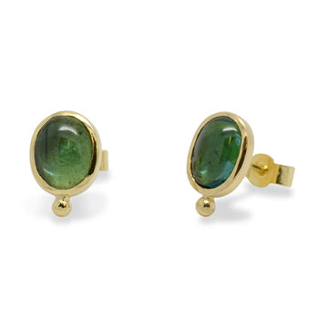 Roman Green Tourmaline Stud Earrings Earring Pruden and Smith   