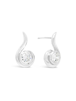 Spiky Spiral Diamond Drop Earrings (1ct) Earring Pruden and Smith   