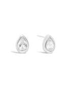 Pear Shaped Diamond Stud Earrings Earring Pruden and Smith   
