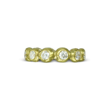 Nugget Yellow Gold Diamond Full Eternity Ring (6mm) Ring Pruden and Smith   