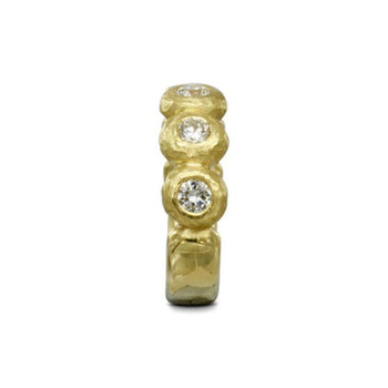 Nugget Yellow Gold Diamond Eternity Ring Ring Pruden and Smith   