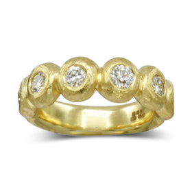Gold Diamond Nugget Eternity Ring Ring Pruden and Smith   