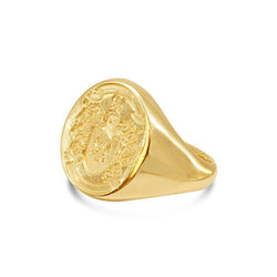 Gold Coat of Arms Signet Ring Ring Pruden and Smith   