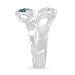 Diamond Aquamarine Moi et Toi Ring Ring Pruden and Smith   