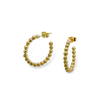 Nugget Hoop 9ct Gold Hoop Earrings Earring Pruden and Smith   