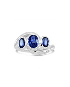 Sapphire Trilogy Ring Spiky Design Ring Pruden and Smith   