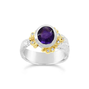 Amethyst and Diamond Dress Ring Ring Pruden and Smith   