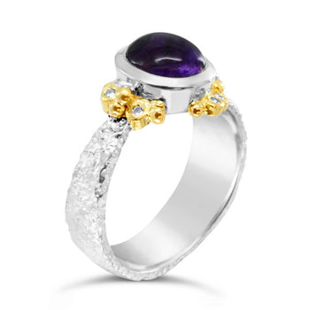 Amethyst and Diamond Dress Ring Ring Pruden and Smith   