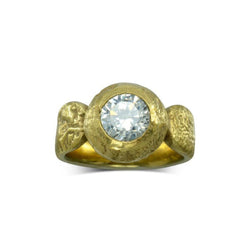 Nugget Diamond Gold Unusual Ring (1ct) Ring Pruden and Smith 18ct Yellow Gold  