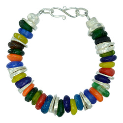 African Recycled Glass Bead Bracelet Bracelet Pruden and Smith   